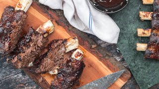 Easy BBQ Oven Baked Beef Back Ribs Recipe TENDER  EatSimpleFoodcom [upl. by Nosdrahcir]