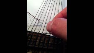 How To Tie Ratlines On A Model Ship [upl. by Accebber]