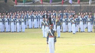 Humarap at pumagitnaKad PMA Cadet Officers center march [upl. by Hpseoj806]