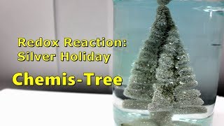 Redox Reaction Holiday ChemisTree Copper  Silver Nitrate Holiday Chemistry [upl. by Haneen]