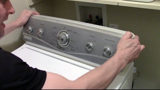 How to open or remove a Washer  Dryer Control Panel  Whirlpool Maytag washing machine [upl. by Gnehs]