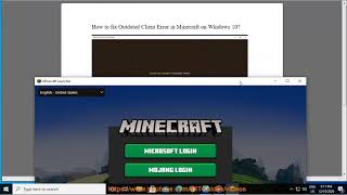 Fix Could not Connect Outdated Client Error in Minecraft on Windows 10 2023 Updated [upl. by Lauren]