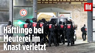 Gefängnismeuterei Polizei stürmt Knast in Thüringen  JVA Untermaßfeld [upl. by Lammond162]