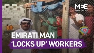 UAE man holds Indian workers in cage [upl. by Nnaassilem923]