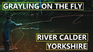 18 Fly Fishing for Grayling on a UK Small River  River Calder West Yorkshire [upl. by Airtemad]