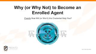 Why to Become an Enrolled Agent EA [upl. by Katlin]