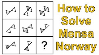 Explaining the Mensa Norway IQ Test Puzzles 145 IQ Answers [upl. by Ettennor]