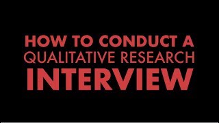 How to Conduct a Qualitative Interview [upl. by Jillian]