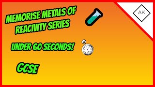 How to memorise Metals of Reactivity Series Trick  GCSE Chemistry [upl. by Auberta43]