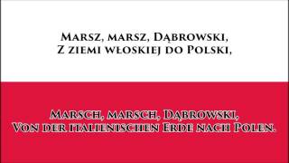 Polnische Hymne  Anthem of Poland PLDE Text [upl. by Baerl]