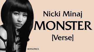 Nicki Minaj  Monster Verse  Lyrics [upl. by Guibert]